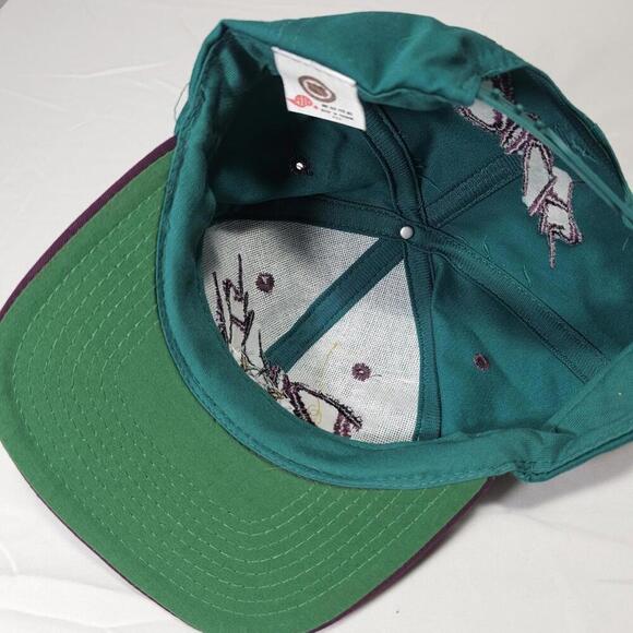 90s Mighty Ducks Anaheim Snapback Baseball Hat Cap NHL Hockey Vintage Retro - Picture 5 of 9